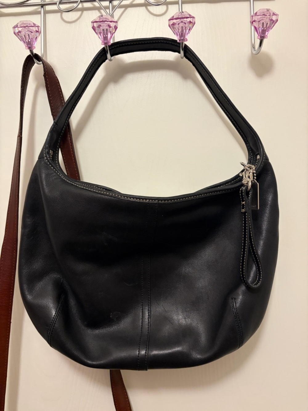 Vintage COACH black Ergo shoulder bag and Brown Legacy Crossbody bag. Set of two - Picture 2 of 9
